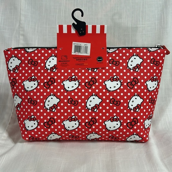 Hello Kitty Red and White Polka Dot Pouch NWT - Picture 2 of 3